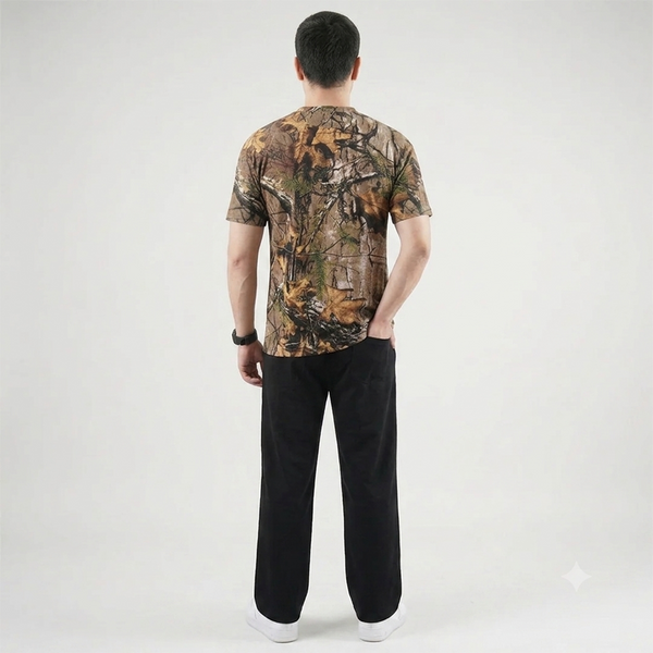 Brown camo track suit