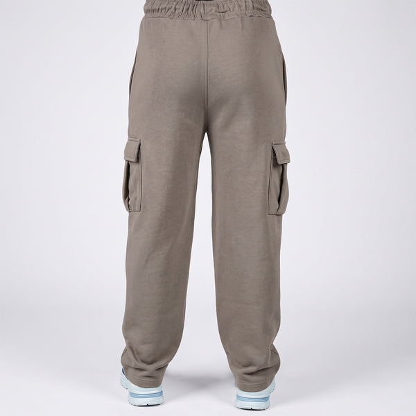 Brown Cotton Interlock Cargo Trouser