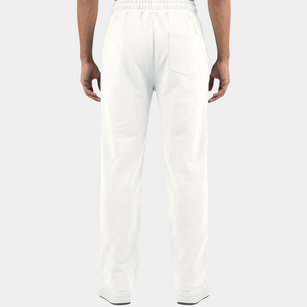 Milky White Double Stitch loose fit Trousers