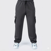 Charcoal Cotton Cotton Interlock Cargo Trouser
