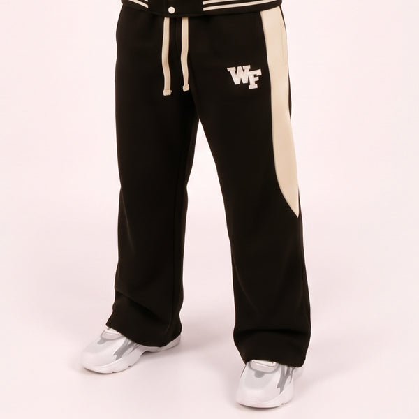 Black Cream Fleece Trouser