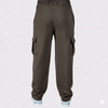 Brown Cotton Interlock Cargo Trouser
