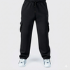 Black Cotton Interlock Cargo Trouser