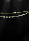 Gold Toned Anklet With Stones
