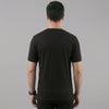 Black Ribbed Crew Neck T shirt