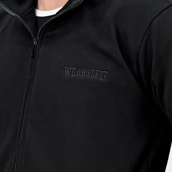 Unisex Black Full Zipper