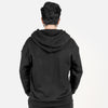 Unisex Black full zipper Hoodie