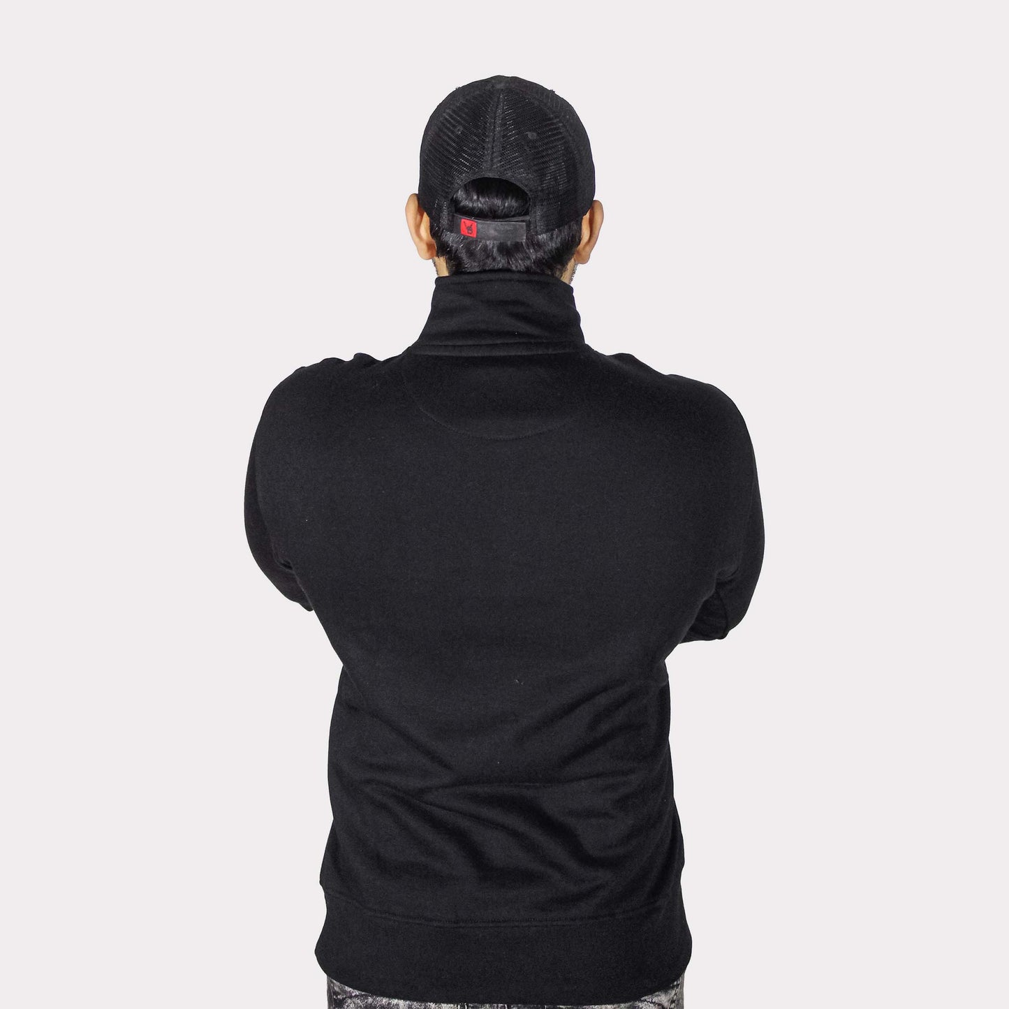 Unisex Black Quarter Zipper