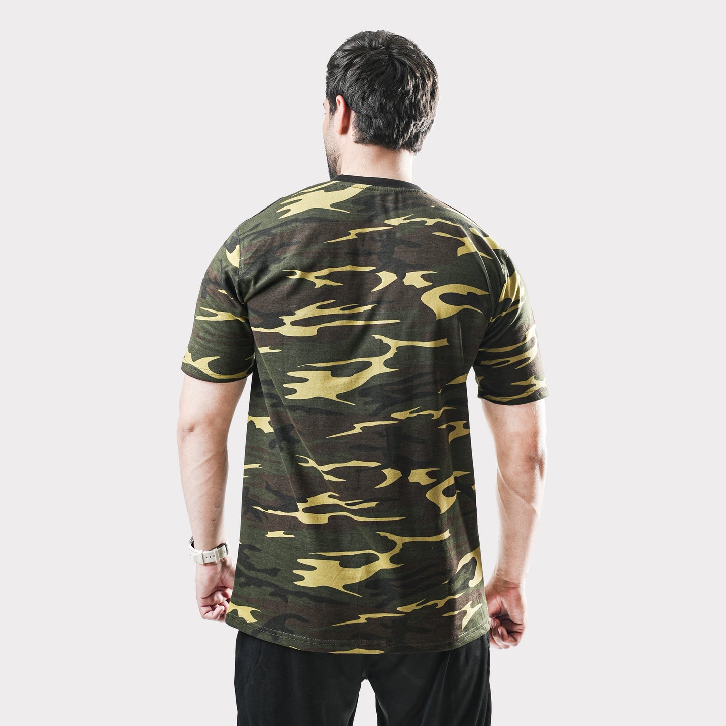 Green Camo Cotton T-Shirt