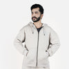Unisex Silver Gray full zipper Hoodie