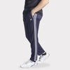 Navy Blue Interlock Quick Dry Bottoms With Two White Stripes