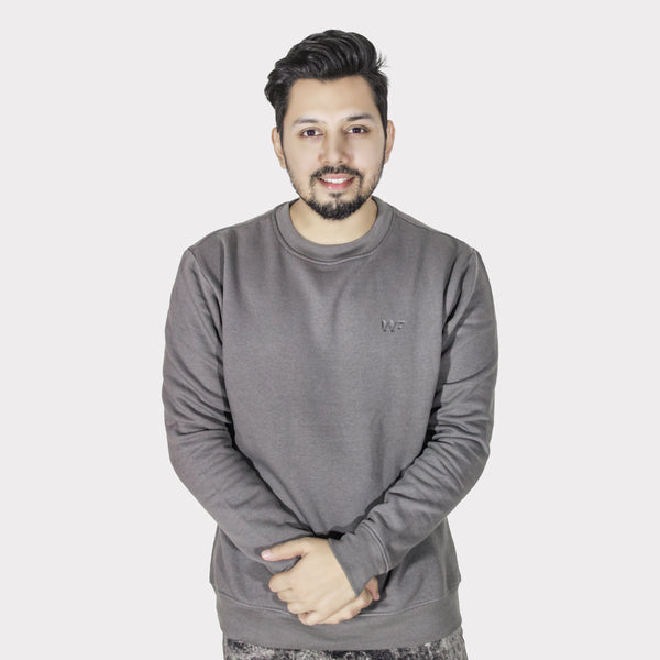 Unisex Premium Smoky Grey Fleece Sweatshirt