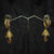 Gold & Red Dangle Jhumka Earrings