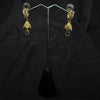 Gold & Black Dangle Jhumka Earrings
