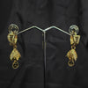 Gold & Black Dangle Jhumka Earrings