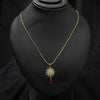 Star-Shaped Pendant With Red Stone