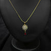 Star-Shaped Pendant With Red Stone