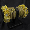 Yellow Floral Silk Thread Bangles