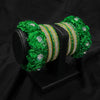 Green Floral Silk Thread Bangles