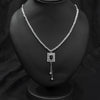 Rectangular pendant with black stone