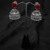 Red Jhumka Earings With Bell Shaped