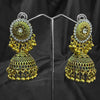 Golden Round Jumkas With Silver Beaded