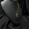 Gold Necklace With Central Stone