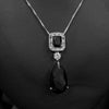 Double Drop Design With Black Stones