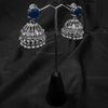 Blue Jhumka Earings With Bell Shaped