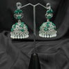 Oxidized Green Jhumka Earring