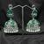 Oxidized Green Jhumka Earring