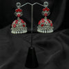 Oxidized Red Jhumka Earring