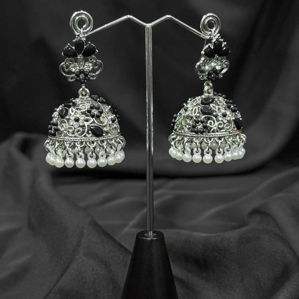 Oxidized Black Jhumka Earring