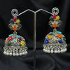 Oxidized Multi Jhumka Earring