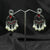 Silver plated Earrings With red white pearls
