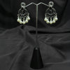 Silver plated Earrings With Black white pearls