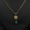 Dangling Teardrop-Shaped Blue Stone Pendant