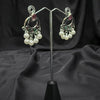 Silver plated Earrings With Multi pearls