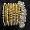Yellow Pearl Gajra Bangle Set