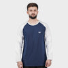 White & Blue Raglan