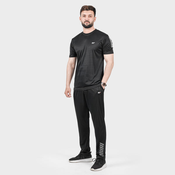 Weartofit Black Tracksuit with reflectors