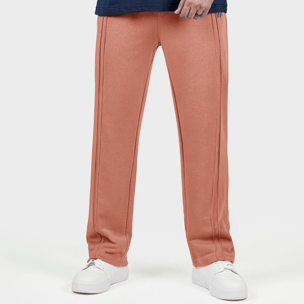 Orange Double Stitch loose fit Trousers