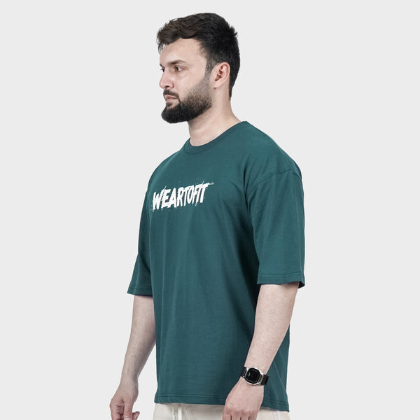 Weartofit Green Plain Tshirt