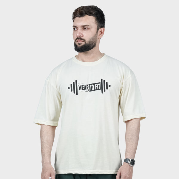 Weartofit White Dumbell Tshirt