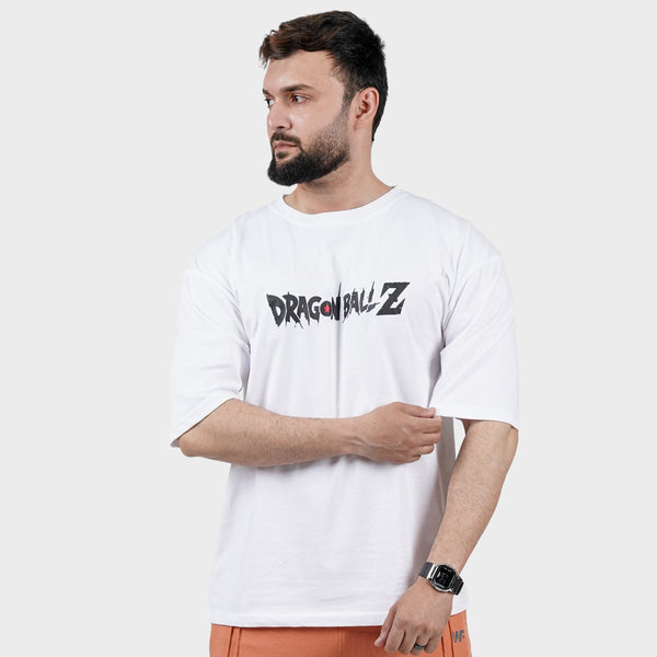 White Dragon Ball Back Print TShirt