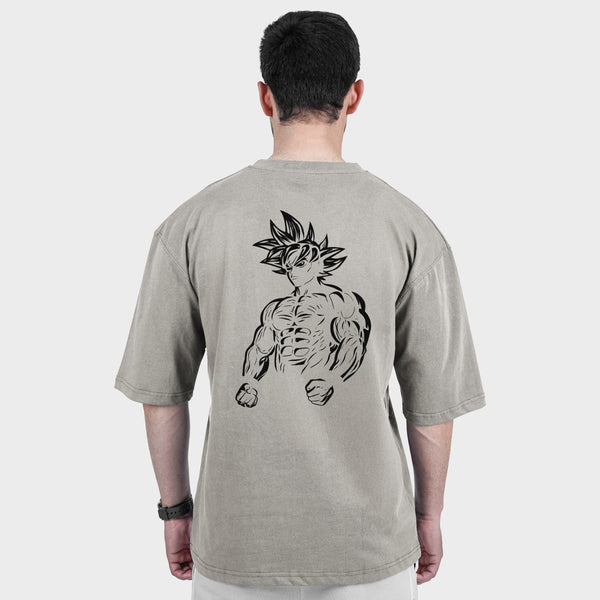 Gray Goku Printed TShirt