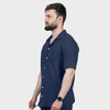 Navy Ottoman Textured Shirt