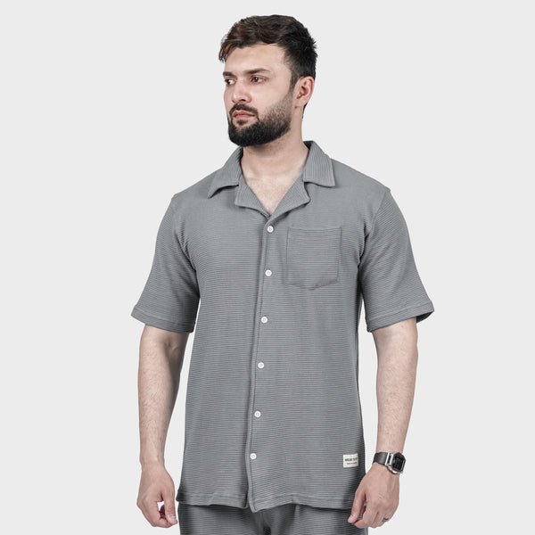Gray Ottoman Textured Shirt