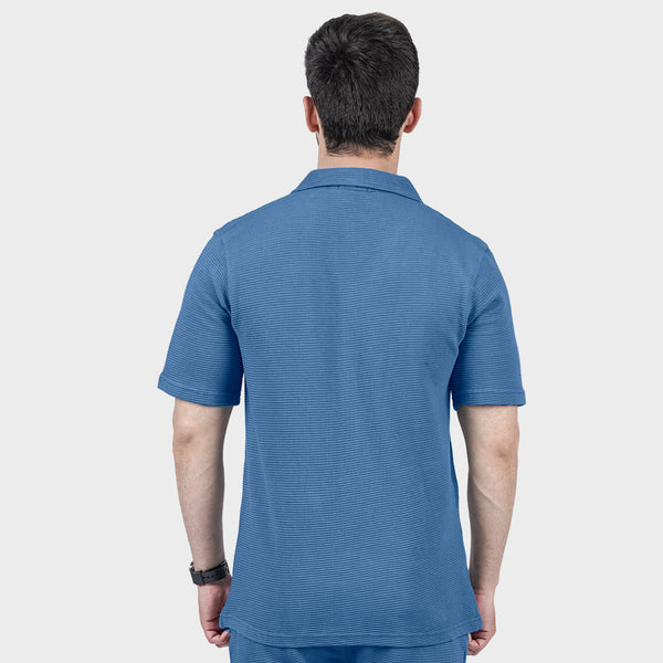 Light Navy Ottoman Textured Shirt