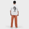 Goku Printed White and Orange Tracksuit